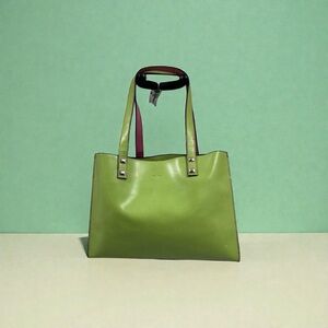 Emilie M. Faux Leather Green Tote Bag
